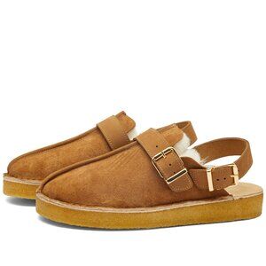 Clarks Trek Mule Sling Shoes Brown Suede